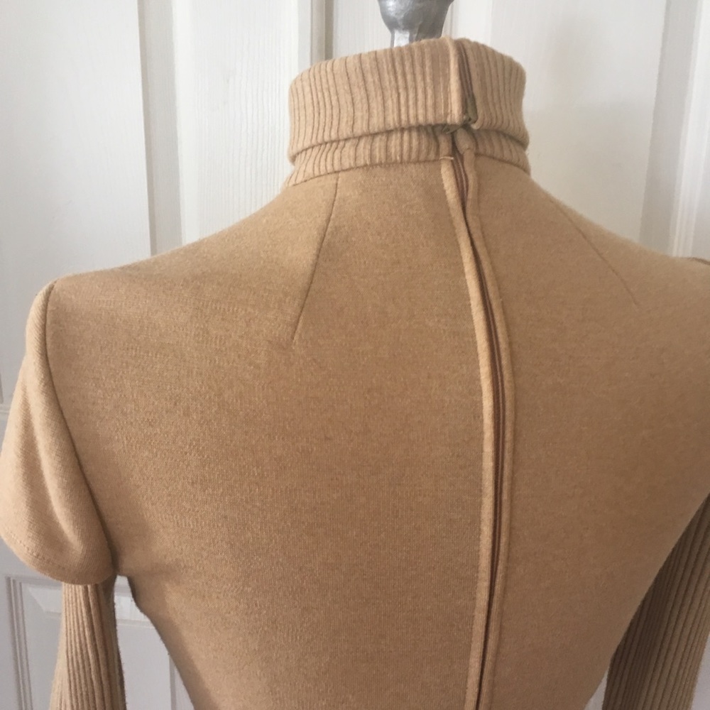 Vintage knit turtleneck jumper wool dress size sm - Picture 3 of 7